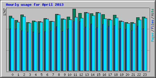 Hourly usage for April 2013