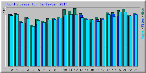 Hourly usage for September 2013
