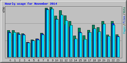 Hourly usage for November 2014