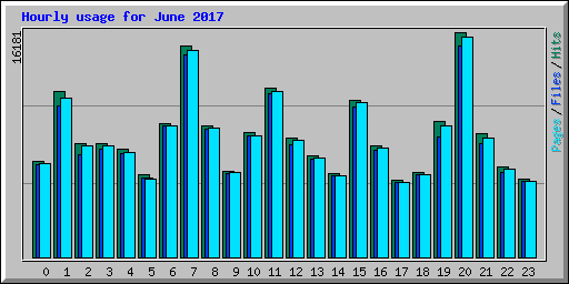 Hourly usage for June 2017